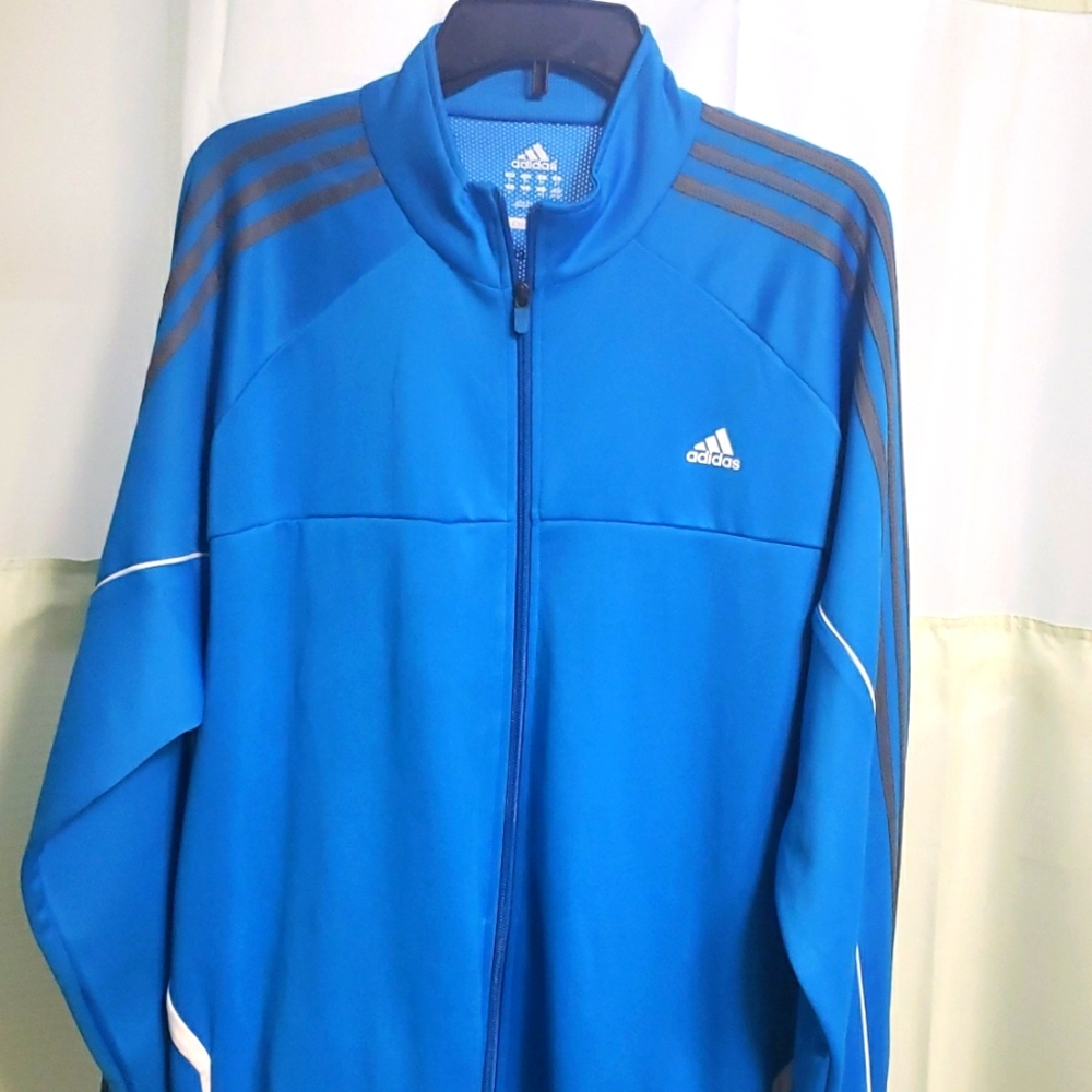 Men's XL Adidas Blue Track Jacket In Good Used Condition